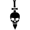 Black skull and sword