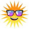 soleil lunette dessin fantaisie vacances