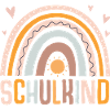 Schulkind Regenbogen Sonnenschein Mädchen