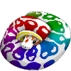 Baby snake with rainbow