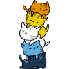 Kawaii Cat Aroace Pride Flag
