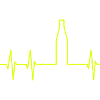 Elektrokardiogramm mit einer Bierflasche