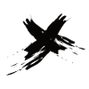 Kreuz Farbklecks Schwarz