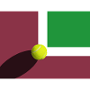 Tennisplatz mit Ball
