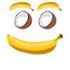 Bananas and coconut with banana