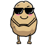 Kawaii Potato Emoticon Sunglasses
