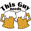 Double Beer Mugs Cheers Design