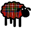 Cute tartan sheep
