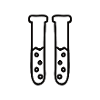 2 test tubes black