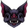 Bat Head Print Design