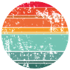 Retro Sunset Background Circle