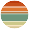 Retro Sunset Background Circle
