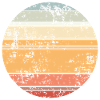 Retro Sunset Background Circle