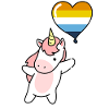 Einhorn Herzballon Aroace