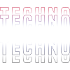 Futuristisches Techno-Design mit Neonfarben