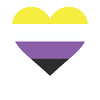 LGBT-Herz - LGBTQIA Non Binary