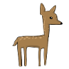 small deer animal symbol cartoon