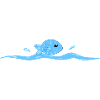 blue fish swimming water animal