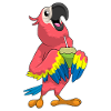 Parrot & Coconut with Straw