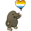 Mole Heart Balloon Aroace Pride