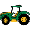 Farm tractor driving