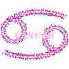 Cancer zodiac symbol, abstraction
