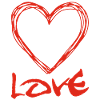red graffiti heart