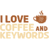 I love coffee and keywords