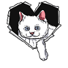 Cat CrackEd Hole Heart Cats