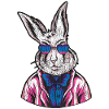 Bisexual Bi Pride Flag Rabbit