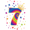 Tie-dye fête d’anniversaire 7 ans