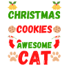 Christmas with Cat Eating Cookies