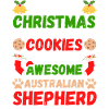 Christmas Australian Shepherd Cookies