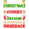 Christmas Rhodesian Ridgeback Cookies