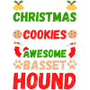 Christmas Basset Hound Cookies