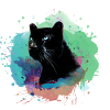 panther,gepard,leopard,schwarz,bunt,graffiti