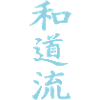 Wado-ryu Kanji Design in blue