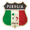 Pérouse Italie Armoiries Drapeaux Design