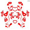 Red folk art#1