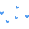 cœurs bleus étoiles symbole amour