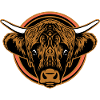 Highland Cow Head Illustration