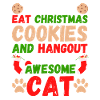 Christmas with Cat Eating Cookies