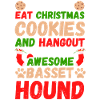 Christmas Basset Hound Cookies