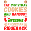 Christmas Rhodesian Ridgeback Cookies