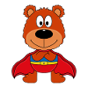 SUPERHELD - TEDDYBÄR - TEDDY - KIND - BABY