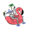 Skeleton on Summer Holiday