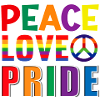 Peace Love pride LGBT
