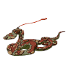 Boa constrictor al guinzaglio in stile comico