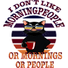 Morgenmuffel Kaffee Katze Motiv