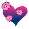 fleurs coeur symbole amour rose
